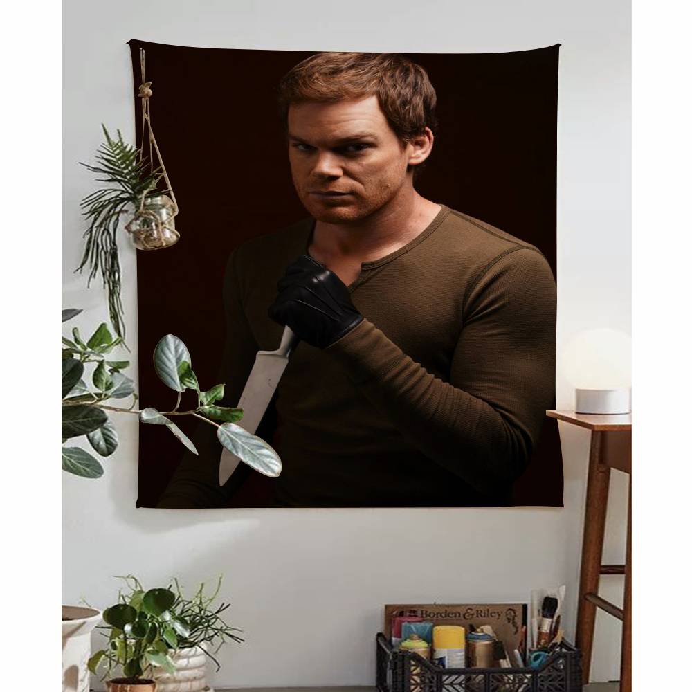DDexter Michael CHall Classic TV Cartoon Tapestry Art Science Fiction Room Home Decor Wall Hanging Sheets