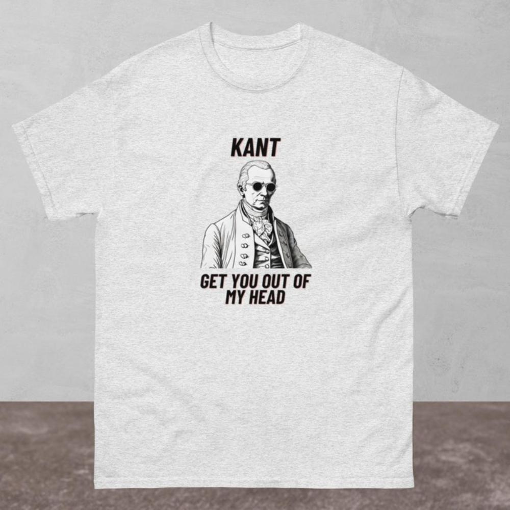 Kant Get You Out of My Head Philosophy Puns Tshirt Funny Gift for Geeks and Philosophy Students Printed Tshirt Cotton Tops