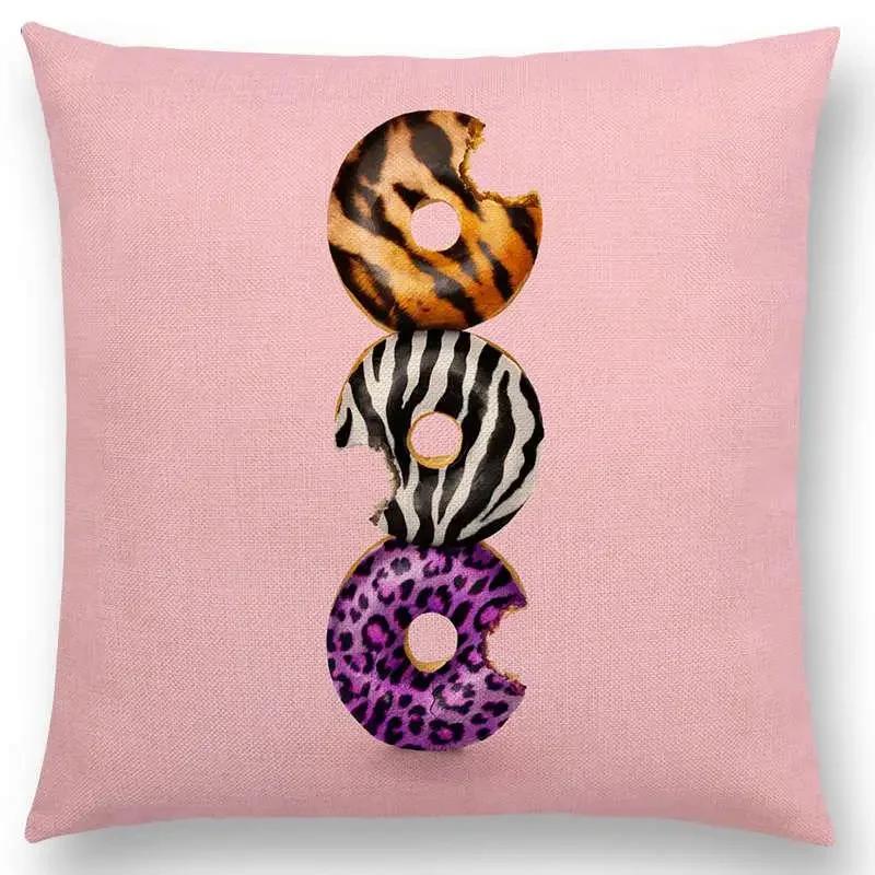 Розовая мечта красочная фантазия сексуальный декор диван наволочка кит фламинго кошка гамбургер пончик наволочка