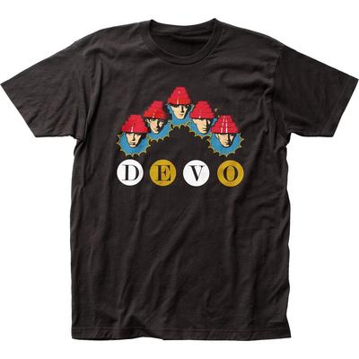 Devo Whip It Heads T Мужская футболка Рок-н-ролл Музыка Классическая футболка группы Новая Черная