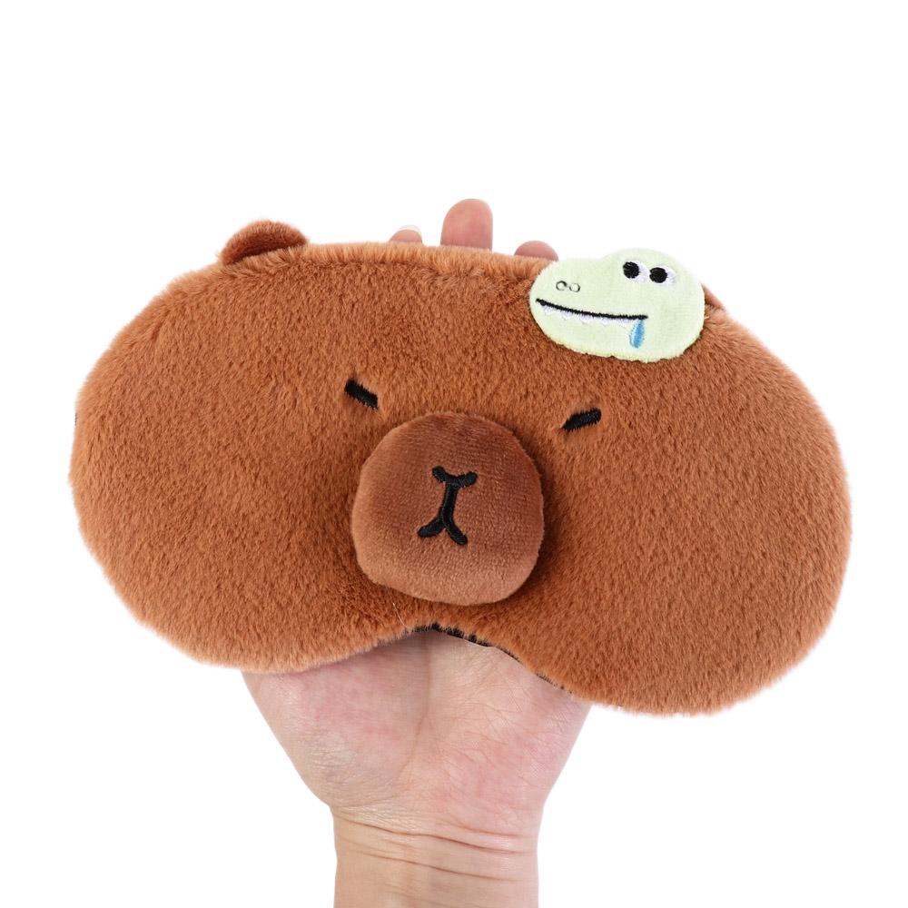 Promote Sleep Capybara Eye Cover Light-proof Cute Animal Eyepatch Plush Sleeping Mask  Travel