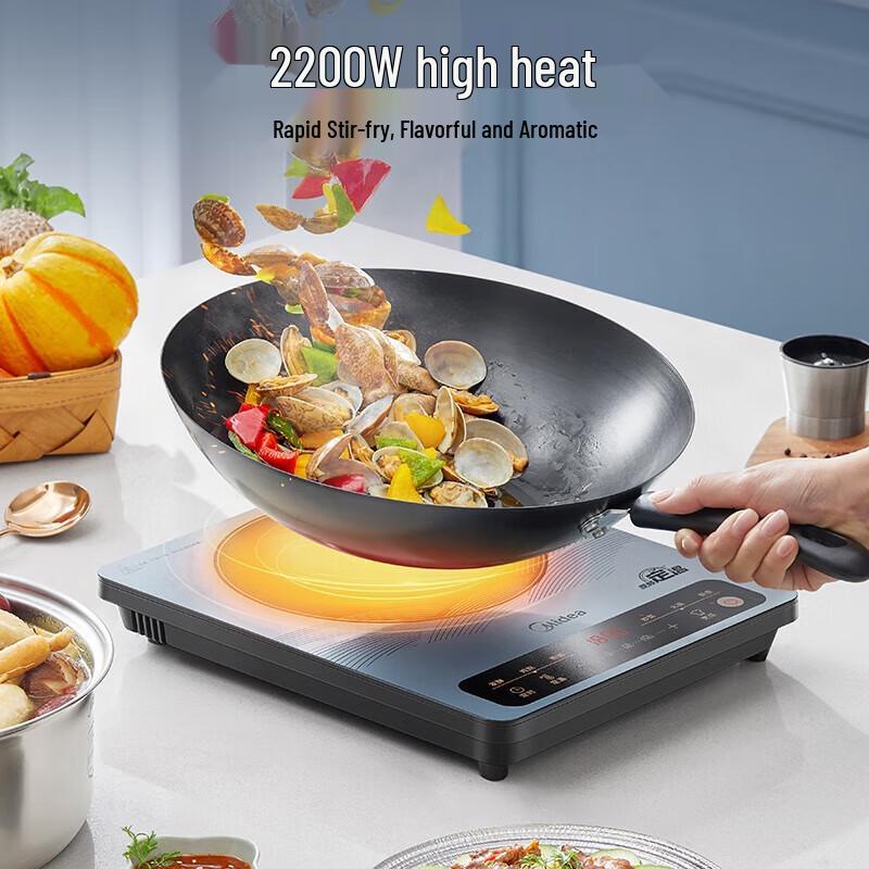 Midea Индукционная плита 2200 Вт с сенсорным управлением, штепсель CN (адаптер в комплекте)