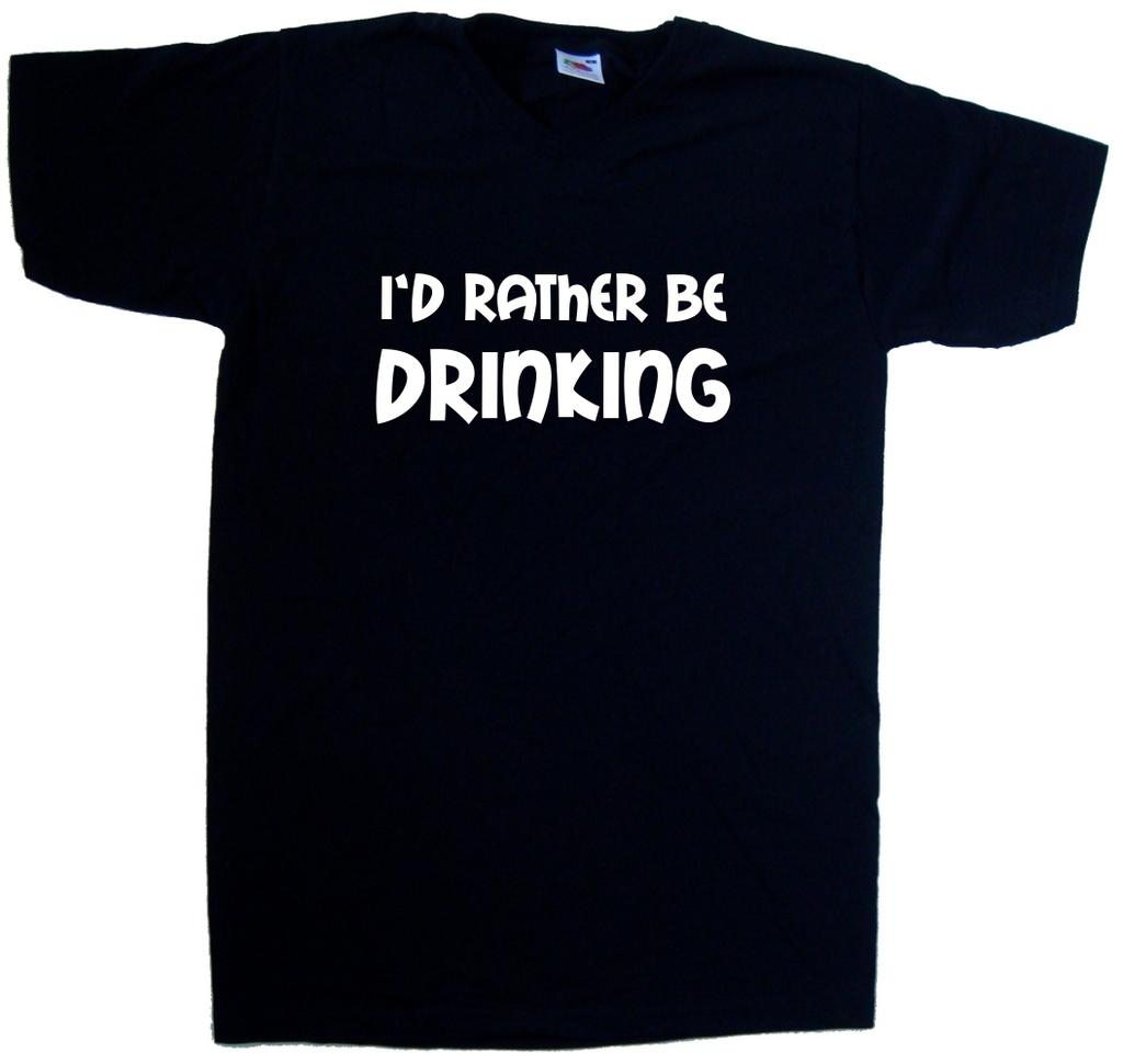 I'd Rather Be Drinking V-Neck T-Shirt