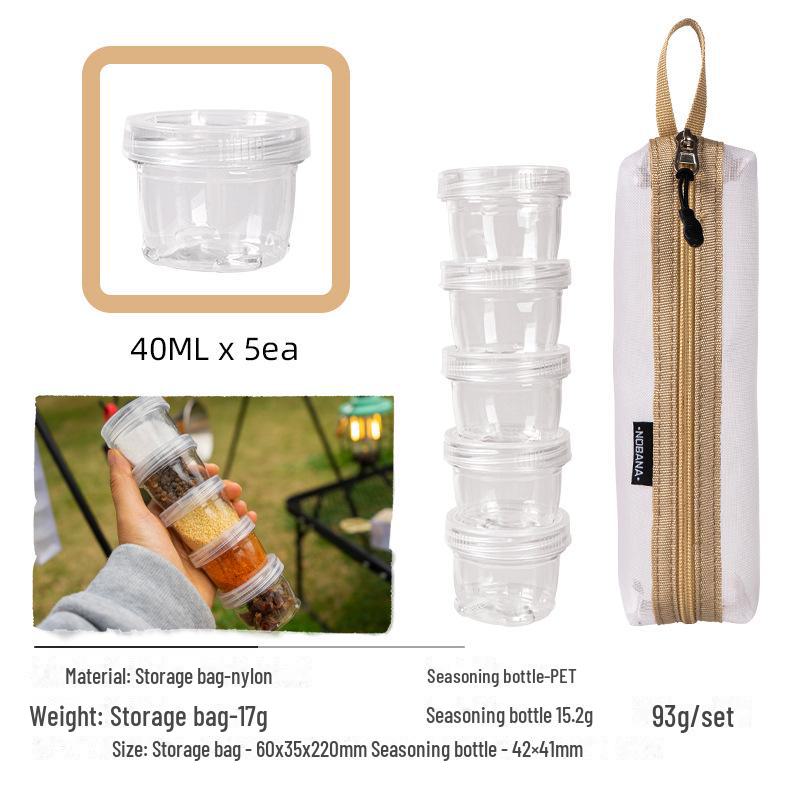 Набор мини-бутылок для приправ CLS: Переносная банка для специй на 6 предметов для кемпинга, барбекю и хранения на кухне
