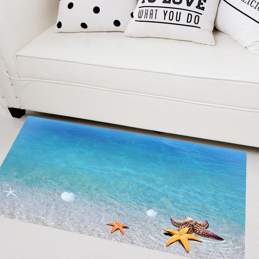 Океан Дельфин Морская звезда самоклеящиеся ПВХ водонепроницаемые наклейки на стену для гостиной спальни украшения дома настенные художественные наклейки