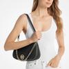 Michael Kors MK Nolita Gold Metal Trim Chain Shoulder Leather Shoulder Bag Medium Women shoulder bag Black 30R6GY5S2L-NERO
