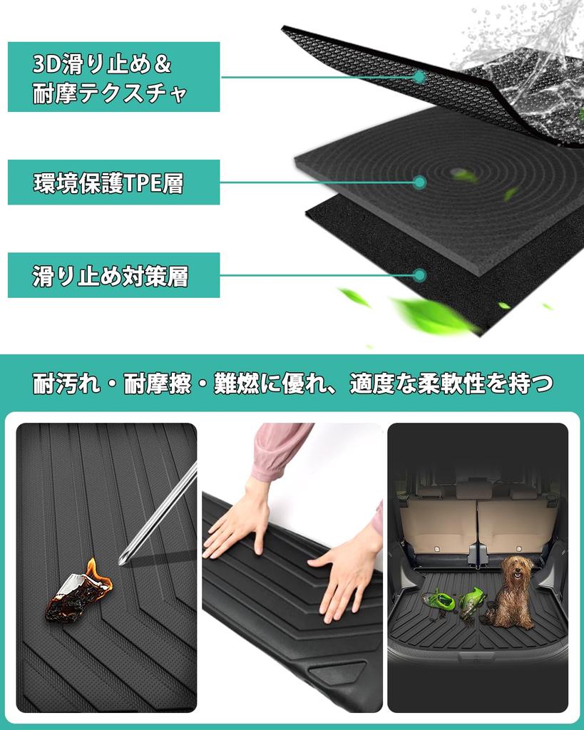Mixsuper 3D Luggage Mat for Toyota New Sienta MXPL10 Series Luggage Trunk Gasoline Toyota Sienta 2022 3D Molded Cargo TPE Luggage Sienta Custom Easy