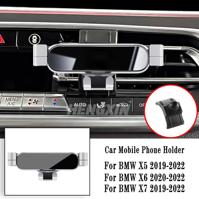 Car Phone Holder For BMW X5 X6 X7 G05 G07 2008-2022 Gravity Navigation Bracket Air Outlet Clip Bracket Rotatable