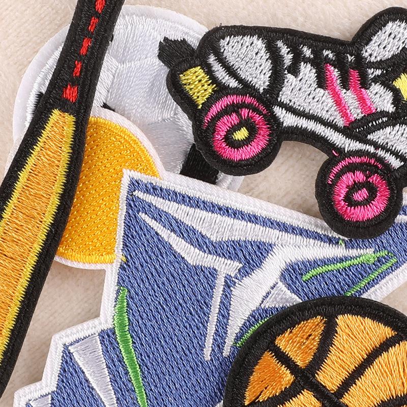 Embroidery Embroidery Zhang Zai Football Skateboard Sports Series Patch Stickers Clothing Accessories Luggage Cloth Stickers