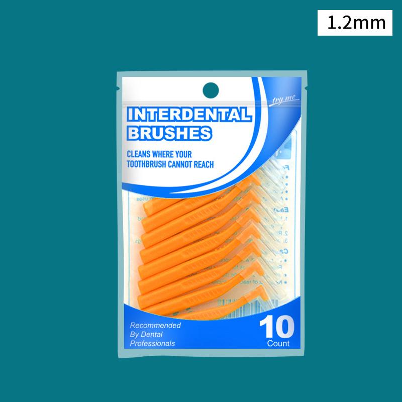 10Pcs Orthodontic Interdental Brushes Steel Wire Push-Pull Toothbrush for Oral Hygiene Food Remover Whitening Cleaner