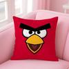 Анимация A-A-Angry Birds Мультяшная Наволочка Противопылевой Клещ Наволочка На Молнии Невидимка Шелковистый Короткий Плюш Чехол для Подушки Дивана