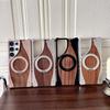 Чехол-подставка с магнитом из грецкого ореха для Samsung S25 Ultra