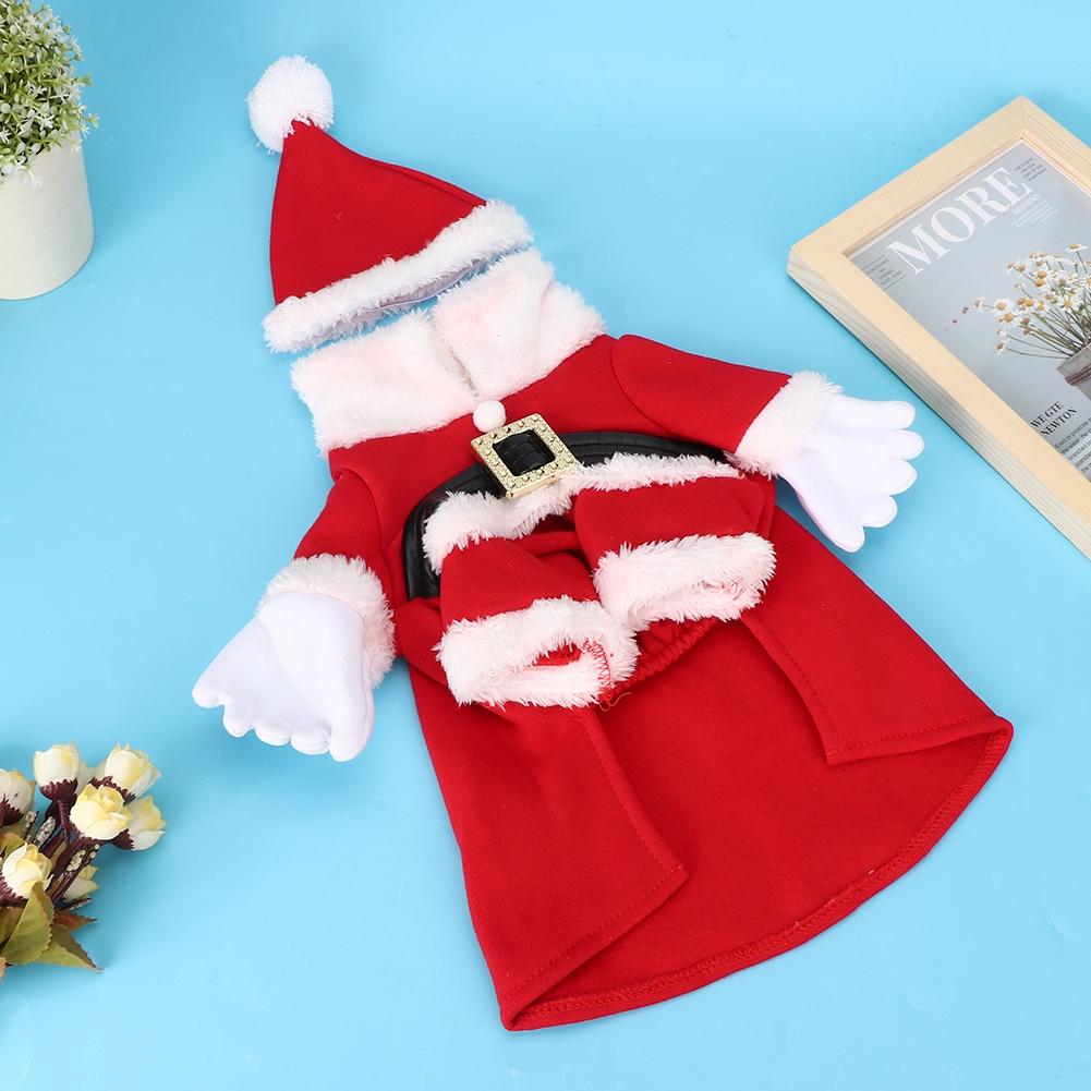 Pet Cotton Christmas Clothes Comfortable Costume with Hat for Dog Cat