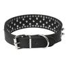 Width 2 Inch Anti-bite Spiked Dog Collars Adjustable Microfiber Leather Necklace Sharp Rivets Pet Collar Outdoor Dog Walking