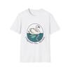 Unisex Softstyle T-Shirt Swan Pond Minimal Line Art Elegant Nature Design