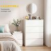 4-Drawer Chest of Drawers, White