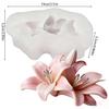 1 Realistic Lily Silicone Mold - Reusable, Non-stick Petal and Leaf Mold for Clay/resin/candle/soap/plaster Crafts, DIY Projects, Wedding Decorations