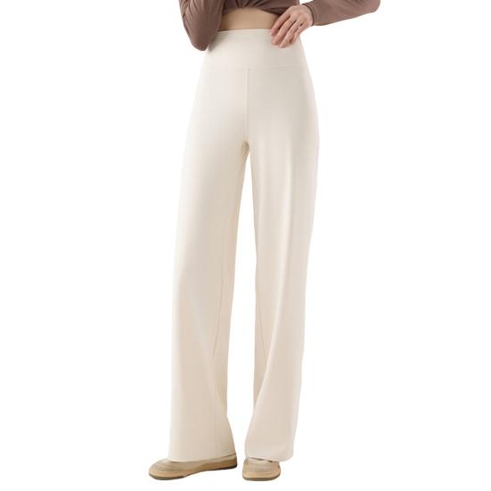 Women Yoga Pants High Waist Wide Leg Pants Breathable Lounge Trousers Spring Autumn Floor Length Pants for Women