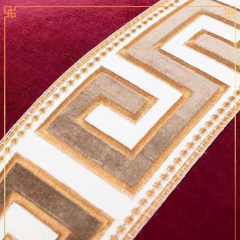 Чехлы для диванов из синели в китайском стиле, четырехсезонные, универсальные, из массива дерева, подушка для сиденья дивана, радостный противоскользящий красный чехол для подушки на стул