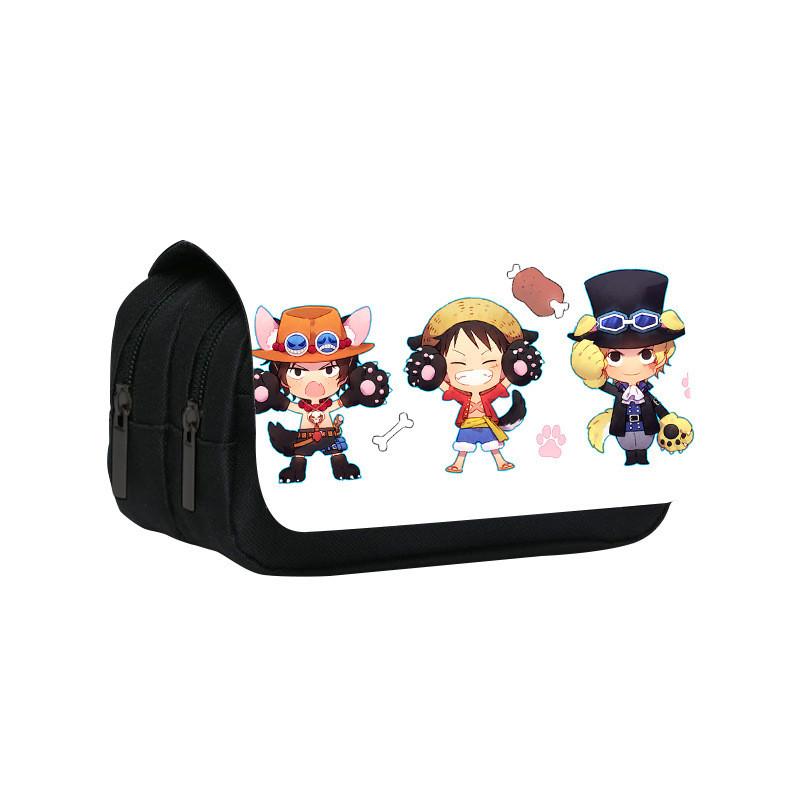 One Piece Large Capacity Double Layer Stationery Bag With Durable Nylon Material