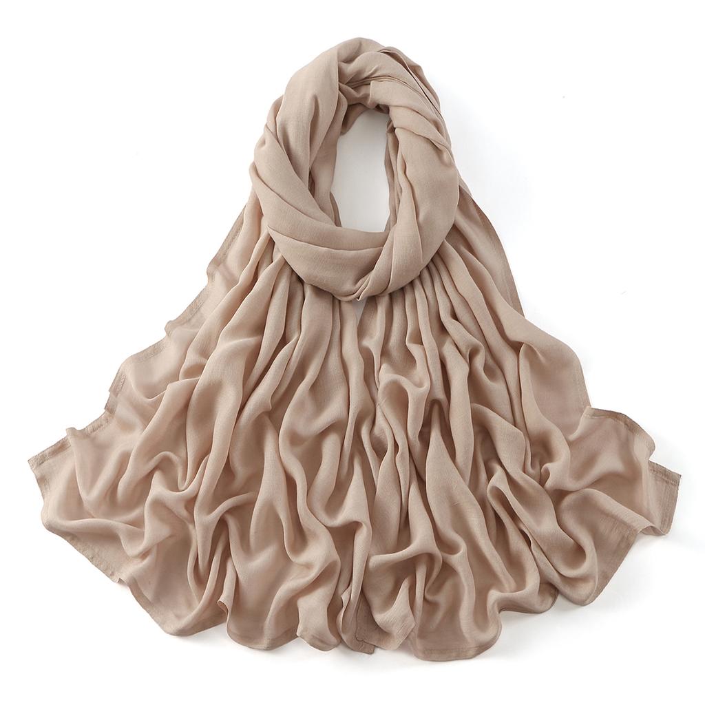 Muslim Modal Hijab Cotton Rayon Scarf for Women Double Stitching Wide Edge Rayon Shawl Islamic Thin Soft Viscose Turban Headband