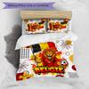 Belgium Football Printed Bedding 3 Piece Set Cozy Breathable Bed Cover Set as Housewarming Holiday Gift