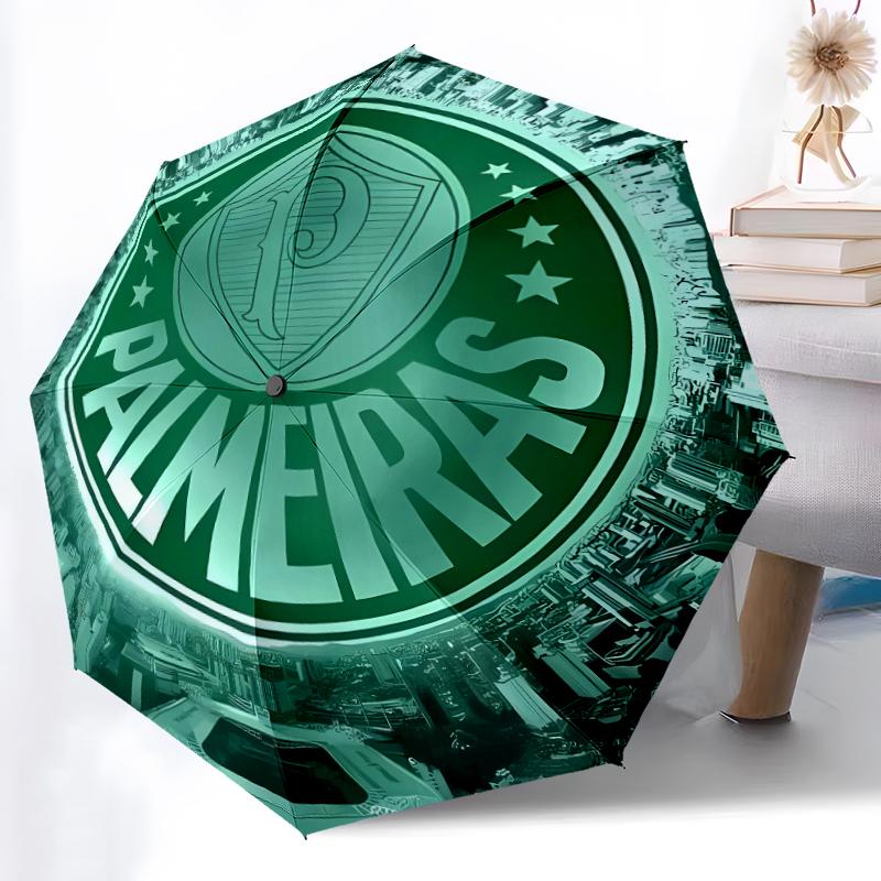 Printed SE Palmeiras logo Folding Umbrella,Outdoor,Leisure,And Travel Umbrella,Durable Umbrella Fabric,Birthday And Holiday Gift