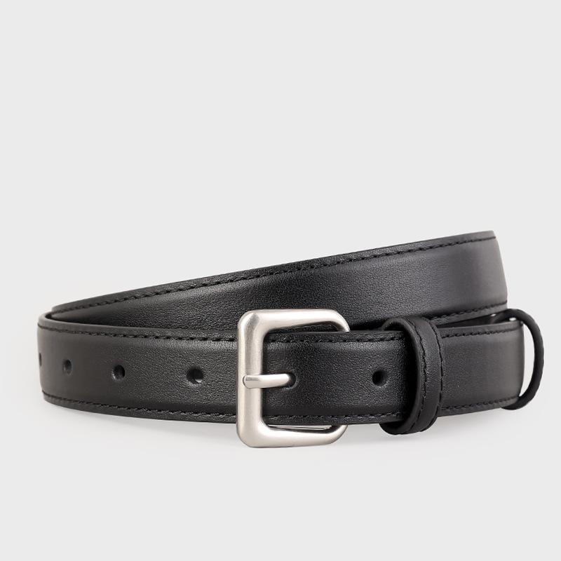 Простой женский тонкий ремень с пряжкой-штифтом, женский ремень для сочетания с рубашкой, платьем, поясной ремень