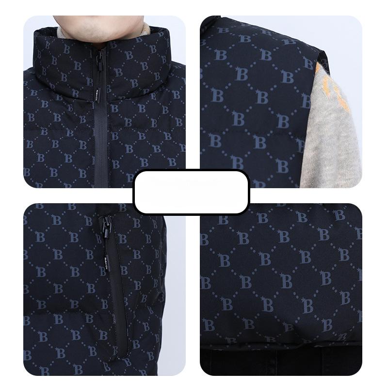 Хлопковый жилет, мужская осенне-зимняя модная куртка без рукавов с открытыми плечами, молодежная утолщенная теплая хлопковая одежда, майка