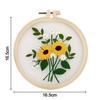Needle Thread Ornament DIY Crafts Flower Embroidery Needle Punch Embroidery Hoop Cross Stitch Kit
