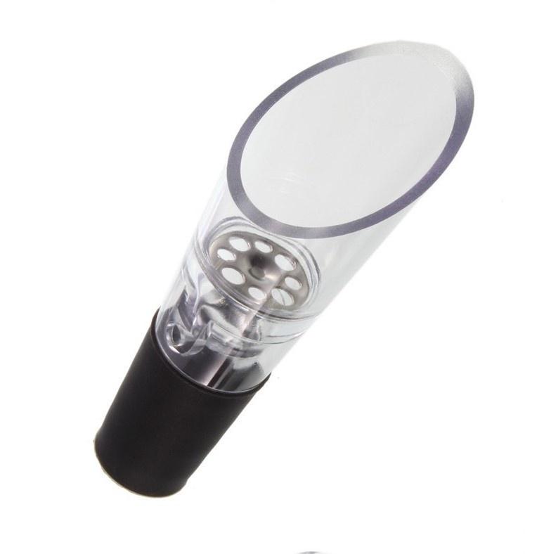 1pcs Wine Aerator Pourer Spout Decanter Magic Mini Wine Decanter Wine Aerator(Color:Black)