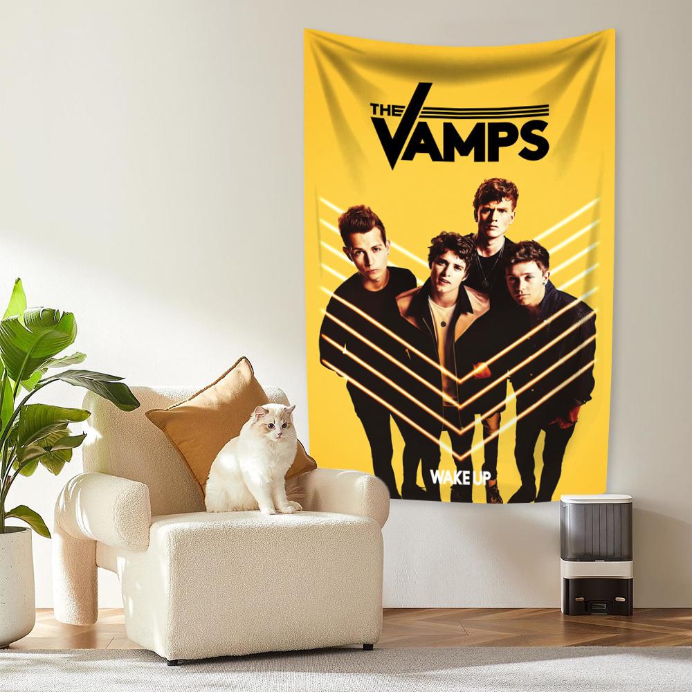 British Rock Band Tapestry Vamp Wall Hanging Background Cloth Bedroom Or Home Decor Concert Decoration Holiday Gift