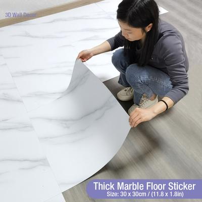 Наклейка на пол с имитацией мраморной плитки, водонепроницаемая самоклеящаяся ПВХ для гостиной, туалета, кухни, домашний декор пола, 3d Наклейка на стену