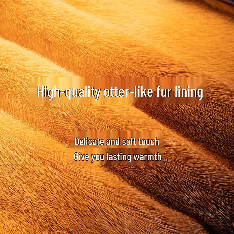 Мужское зимнее шерстяное пальто Fengxun со съемной подкладкой из кроличьего меха