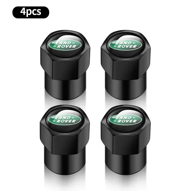 4Pcs Metal Car Wheel Tire Air Valve Caps Stem Covers For Land Rover Range Rover Evoque 3 4 Defender Discovery Freelander SA7