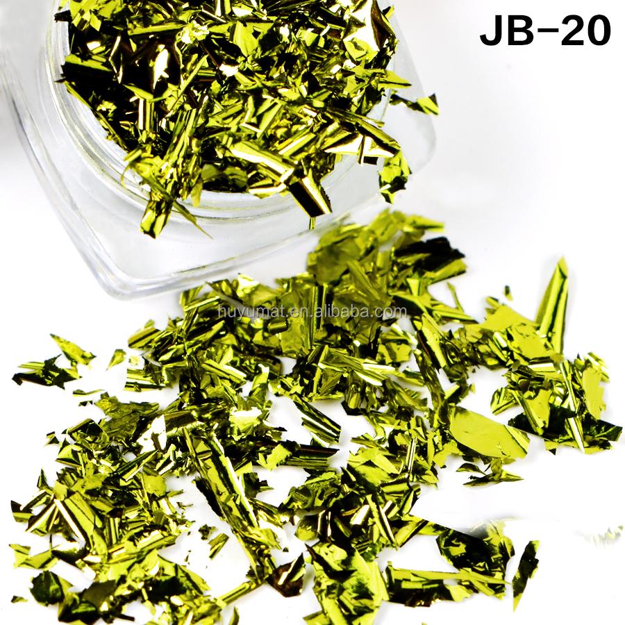 22 Colors Super Thin Shiny Gold Gold Leaf Flakes Nail Gold Foil Flakes for Nail Art Resin Craft Decoration