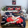 Cranes cherry blossoms. Bedding Duvet cover sets Duvet covers Pillowcases gifts (1 * Duvet Cover 2 * Pillowcases, without duvet insert)