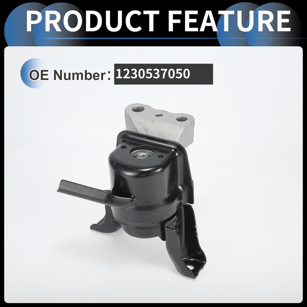 INFINAUTO Engine Motor Mount for Toyota Isis Engine Mount 1 for Toyota 2009-2018, No. 1230537050, Black, Piece, Noah/Voxy 2007-2010