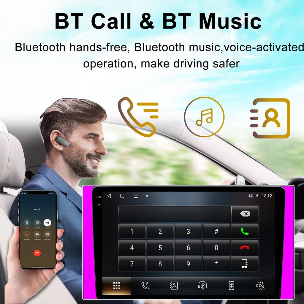 10.1" автомобильное радио для Toyota Corolla 2006 2007 2008 2009 2010 2012 2013 2din Android12 Carplay Multimidia Видеоплеер Navi Головное устройство