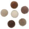 Felted Wool Pom Poms - Beige/Brown - 1.5 Cm - 30 Pcs