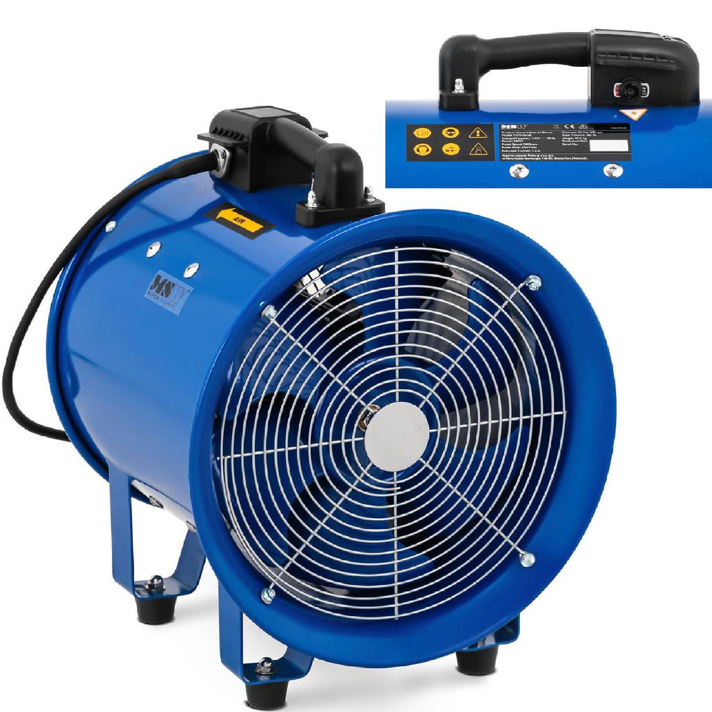 Industrial axial blower fan for cooling and air circulation 500 W, diameter 300 mm