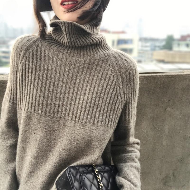 Sexysexy, водолазка, женские свитера, повседневные пуловеры, однотонный корейский топ с длинным рукавом, вязаный свитер, женский зимний зимний плюс размер