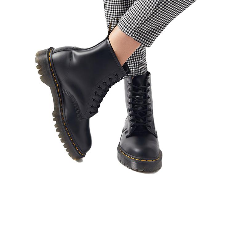 Dr. Martens Черные кроссовки унисекс из гладкой кожи на платформе 1460 Bex 25345001