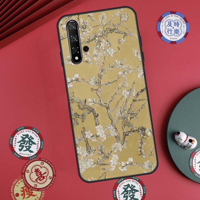 Цветущая миндальная ветвь Для Huawei Nova Y60 Y70 Y90 Y72 Y73 Y61 Y91 7i 8i 11i 12i 12s 9 10 SE P20 P30 P40 Lite Чехол