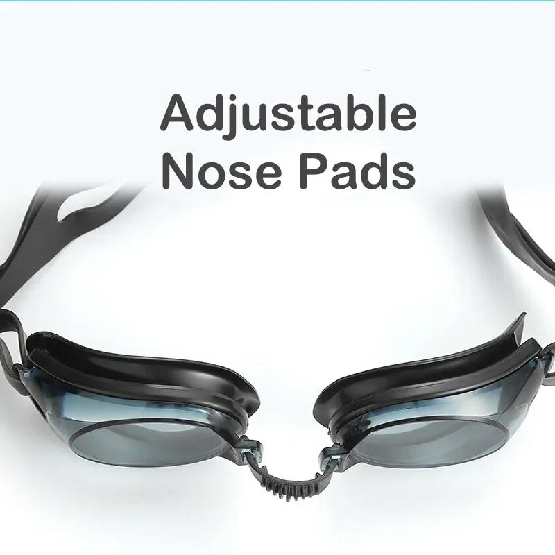 Очки для плавания противотуманные анти-ультрафиолетовые с высоким разрешением плоское зеркало для взрослых мальчиков девочек силиконовые Регулируемые без ограничений