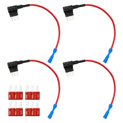 Адаптер Micro 3 с предохранителем (4-Pack) – Расширяемые держатели предохранителей 12 В лезвийного типа для подсветки днища, светодиодов в салоне и автомобильных аксессуаров –