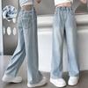 Женские летние джинсовые брюки wide-leg из тенсела, размер M-L - Стильные и стройнящие длинные брюки