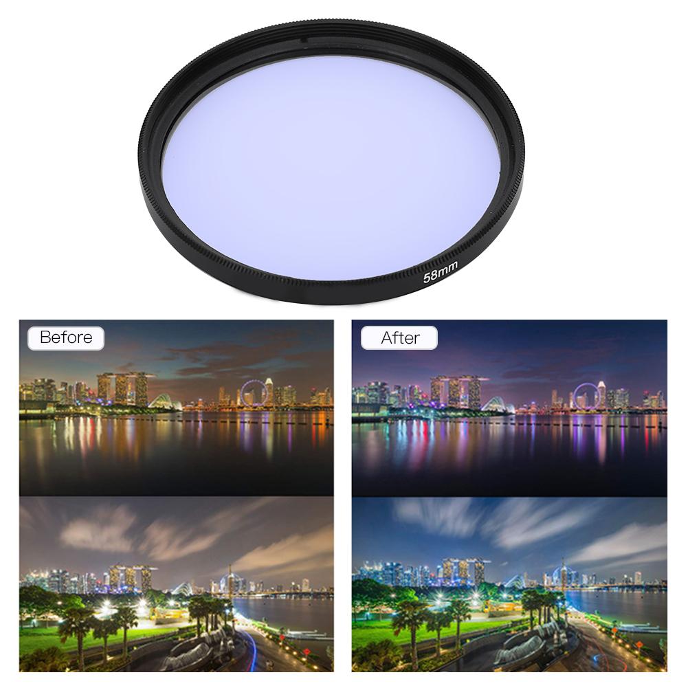 Junestar 58mm Pollution Reduction Lightweight Starry Sky Night Lens Filter for SLR Camera
