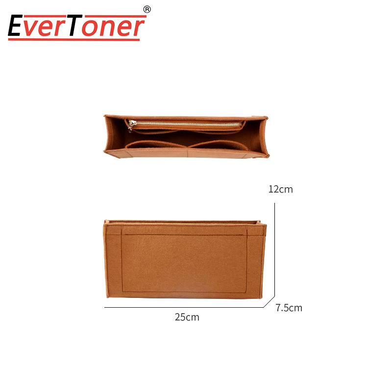 EverToner Simple Felt Handbag Insert Bag for m-m hobo horn bag Large Capacity Multi-Pocket Internal Bag