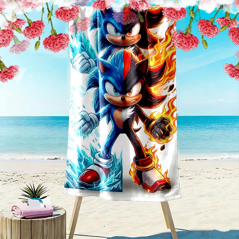 SONIC Beach Towel, Lightweight Beach Towel, Tropical Style, Ideal Holiday Gift For Family